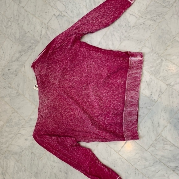 Minnie Rose NWT hot pink overdyed off the shoulder cotton cashmere size XL - Picture 3 of 9